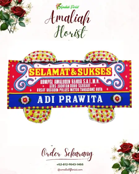 Papan Bunga Ucapan Selamat Minas