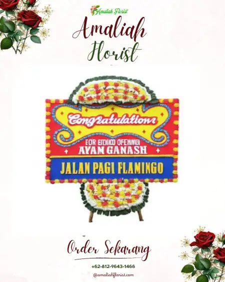Sewa Papan Bunga Minas